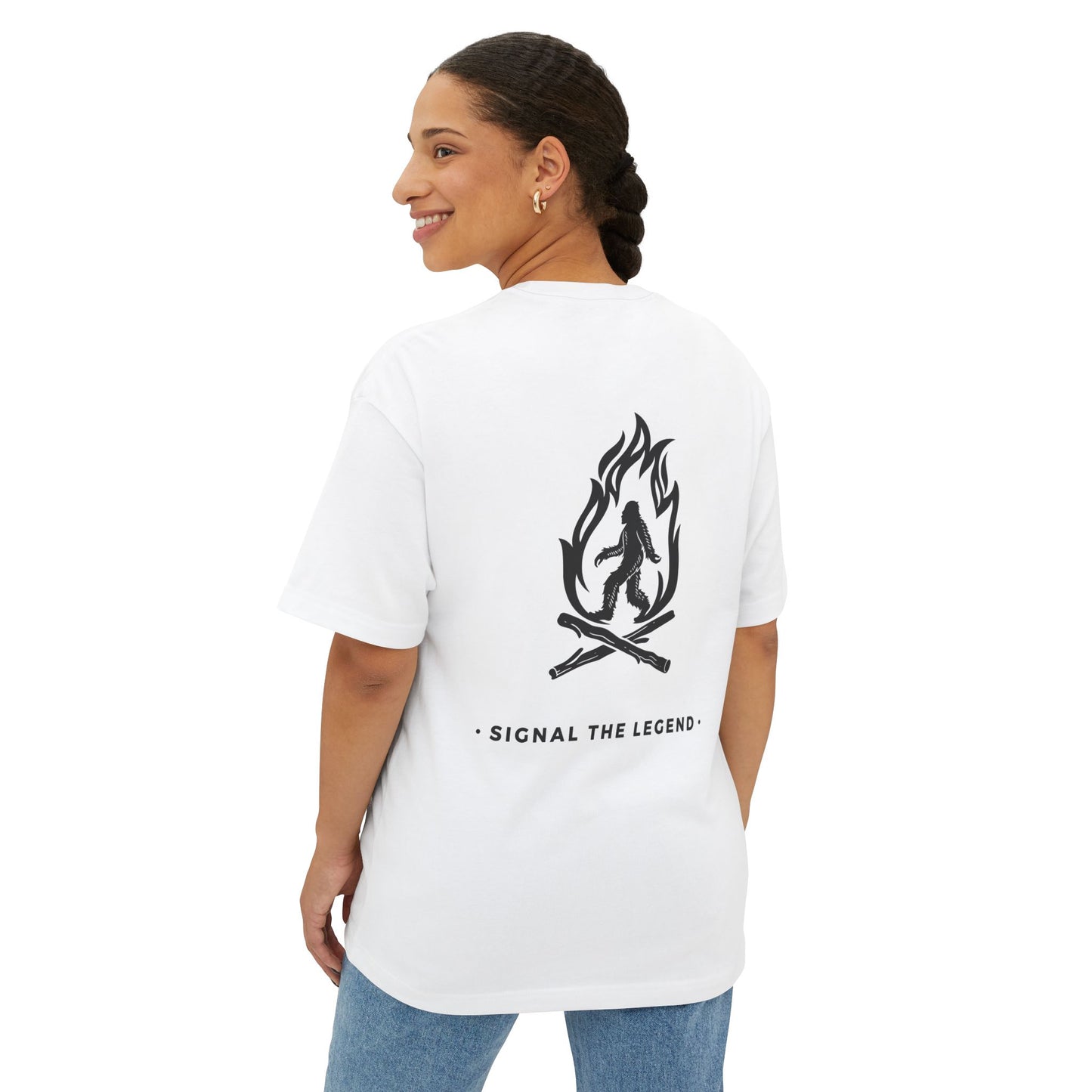 Unisex Oversized Boxy Tee: Signal the Legend, Casual Tee, Graphic T-Shirt, Streetwear Fashion, Gift for Him/Her, Summer Essentials