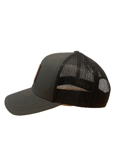 Side view of grey Smoke Squatch Hat